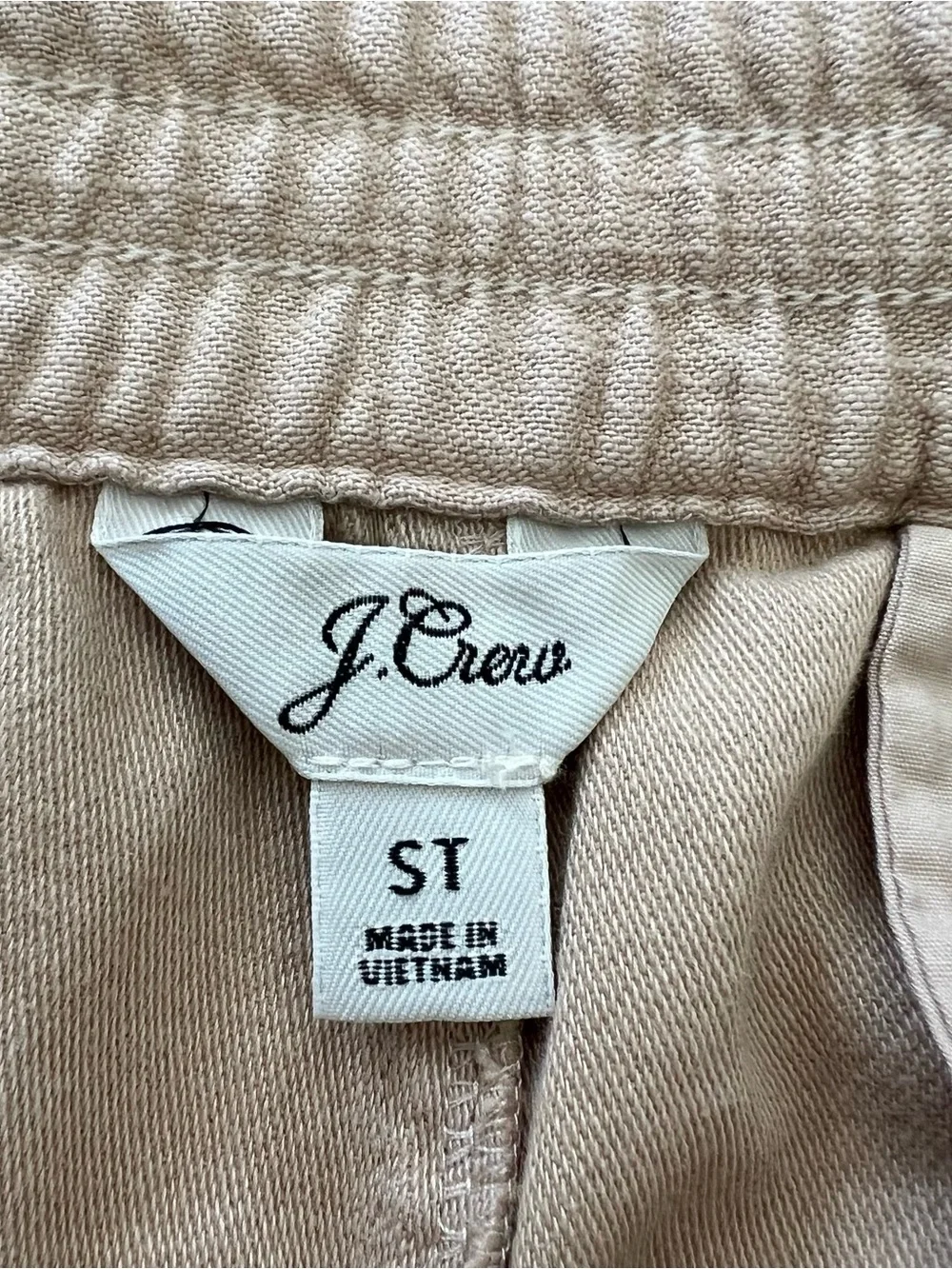 J CREW High Rise Tie Waist Camp Pants in Khaki Size Small Tall